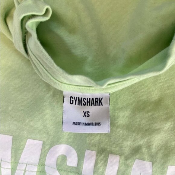 GymShark Green Cropped T Short Size XS - Picture 3 of 4